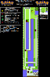 Thumbnail for a map of Kanto Route 17 for the Game Boy game Pokemon: Gold & Silver Versions.