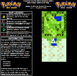Thumbnail for a map of Kanto Safari Zone (Beta) for the Game Boy game Pokemon: Gold & Silver Versions.