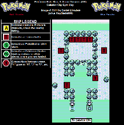 Thumbnail for a map of Celadon City Gym for the Game Boy game Pokemon: Red, Green & Blue Versions.