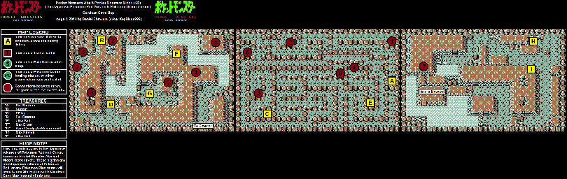 Thumbnail for a map of Cerulean Cave (J) for the Game Boy game Pokemon: Red, Green & Blue Versions.