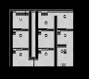 Thumbnail for a map of Cinnabar Island Gym (Unmarked) for the Game Boy game Pokemon: Red, Green & Blue Versions.