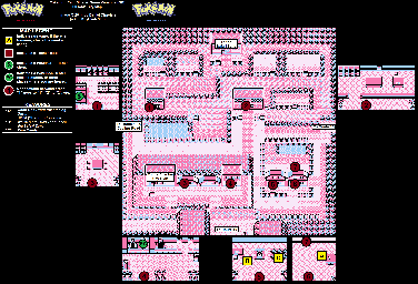 Thumbnail for a map of Fuchsia City for the Game Boy game Pokemon: Red, Green & Blue Versions.