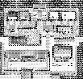 Thumbnail for a map of Fuchsia City (Unmarked) for the Game Boy game Pokemon: Red, Green & Blue Versions.