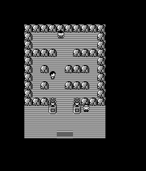 Thumbnail for a map of Pewter City Gym (Unmarked) for the Game Boy game Pokemon: Red, Green & Blue Versions.