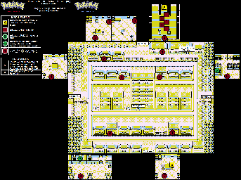 Thumbnail for a map of Saffron City (After) for the Game Boy game Pokemon: Red, Green & Blue Versions.