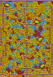 Thumbnail for a map of Autumn Heights Level 6 for the Game Boy game Pooh And Tigger's Hunny Safari.