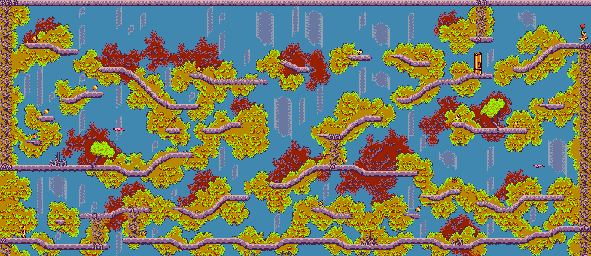 Thumbnail for a map of Autumn Heights Level 8 for the Game Boy game Pooh And Tigger's Hunny Safari.