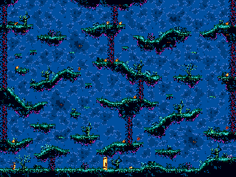 Thumbnail for a map of Night Forest Level 4 for the Game Boy game Pooh And Tigger's Hunny Safari.