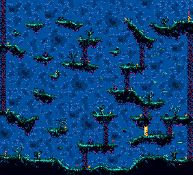 Thumbnail for a map of Night Forest Level 5 for the Game Boy game Pooh And Tigger's Hunny Safari.