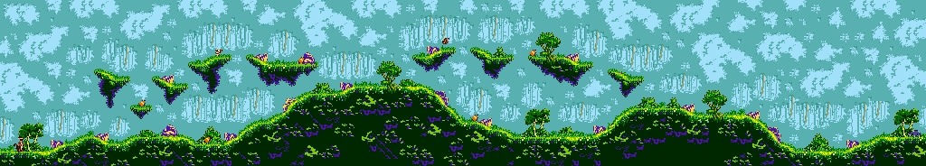 Thumbnail for a map of Spring Glade Level 1 for the Game Boy game Pooh And Tigger's Hunny Safari.