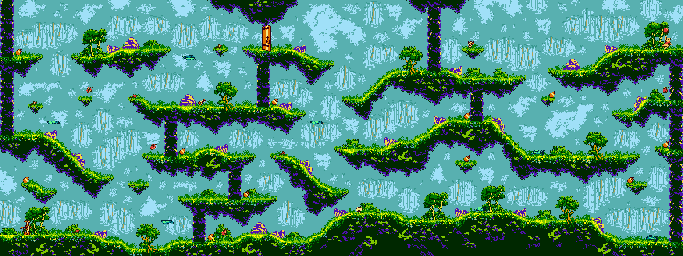 Thumbnail for a map of Spring Glade Level 3 for the Game Boy game Pooh And Tigger's Hunny Safari.