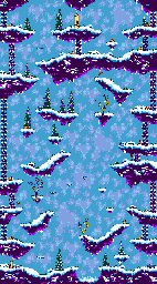 Thumbnail for a map of Winter Woods Level 11 for the Game Boy game Pooh And Tigger's Hunny Safari.