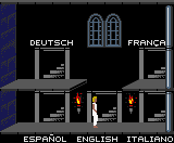 Thumbnail for a map of Language Select for the Game Boy game Prince Of Persia.