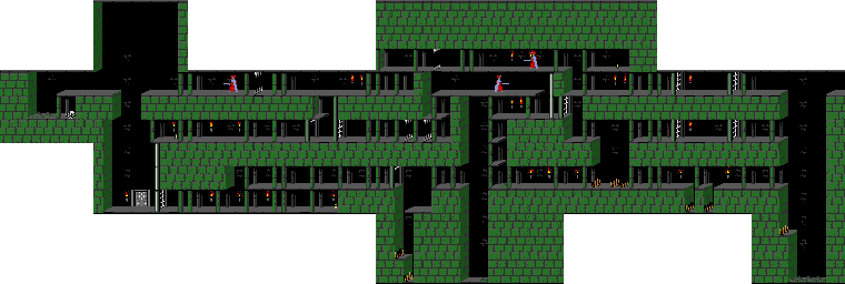 Thumbnail for a map of Level 07 for the Game Boy game Prince Of Persia.