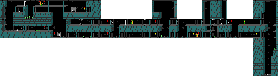 Thumbnail for a map of Level 08 for the Game Boy game Prince Of Persia.