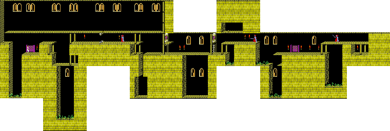 Thumbnail for a map of Level 11 for the Game Boy game Prince Of Persia.