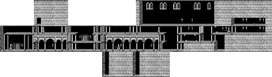 Thumbnail for a map of Level 10 for the Game Boy game Prince Of Persia.