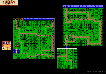 Thumbnail for a map of Connor Forest (Unmarked) for the Game Boy game Quest RPG: Brian's Journey.