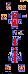 Thumbnail for a map of Dondoran Castle (Unmarked) for the Game Boy game Quest RPG: Brian's Journey.