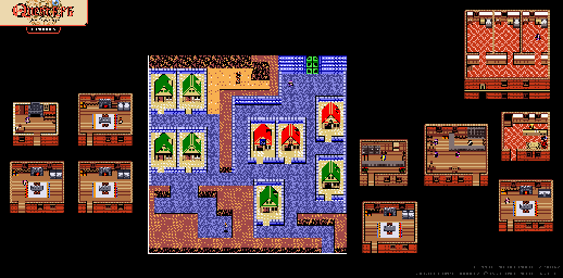 Thumbnail for a map of Dondoran (Unmarked) for the Game Boy game Quest RPG: Brian's Journey.