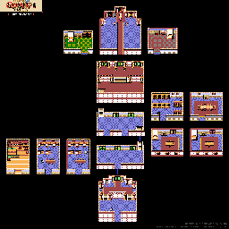 Thumbnail for a map of Limelin Castle (Unmarked) for the Game Boy game Quest RPG: Brian's Journey.