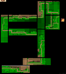 Thumbnail for a map of Windward Forest (Unmarked) for the Game Boy game Quest RPG: Brian's Journey.