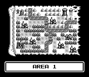 Thumbnail for a map of Area 1 (In-Game Map) for the Game Boy game Rolan's Curse II.