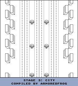 Thumbnail for a map of Stage 3 - City for the Game Boy game Solar Striker.