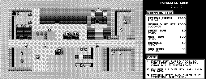 Thumbnail for a map of Town 6: Wonderful Land for the Game Boy game Super Chinese Land 3.