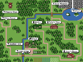 Thumbnail for a map of World (In-Game Map) for the Game Boy game Sylvanian Families: Otogi no Kuni no Pendant.