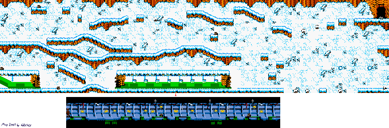 Thumbnail for a map of Level 10: Crash Site for the Game Boy game Tintin In Tibet.