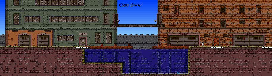 Thumbnail for a map of Docks (1) for the Game Boy game Tomb Raider: Curse Of The Sword.