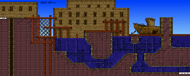 Thumbnail for a map of Docks (3) for the Game Boy game Tomb Raider: Curse Of The Sword.