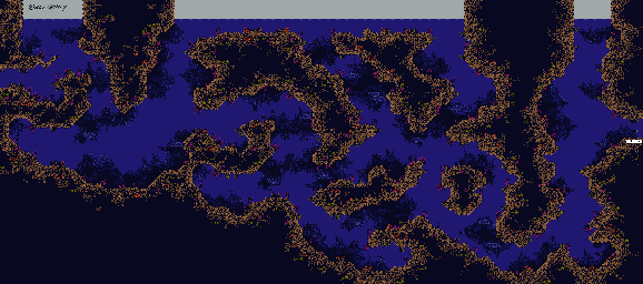 Thumbnail for a map of Docks Ocean (1) for the Game Boy game Tomb Raider: Curse Of The Sword.