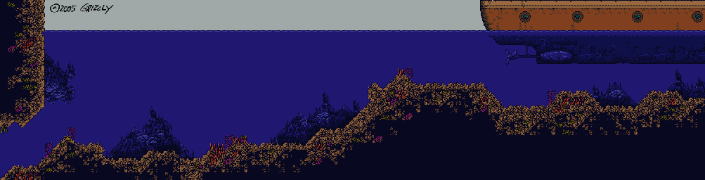 Thumbnail for a map of Docks Ocean (2) for the Game Boy game Tomb Raider: Curse Of The Sword.