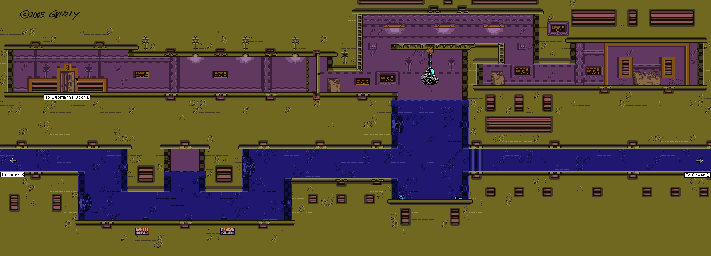 Thumbnail for a map of Docks Submarine Dock (A) for the Game Boy game Tomb Raider: Curse Of The Sword.