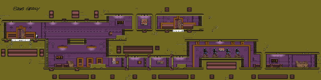 Thumbnail for a map of Docks Submarine Dock (B) for the Game Boy game Tomb Raider: Curse Of The Sword.