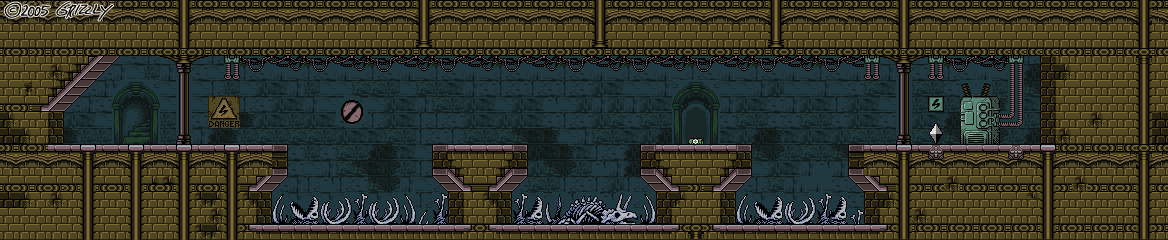 Thumbnail for a map of Museum Basement for the Game Boy game Tomb Raider: Curse Of The Sword.