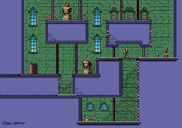 Thumbnail for a map of Museum Floor 2 (B) for the Game Boy game Tomb Raider: Curse Of The Sword.