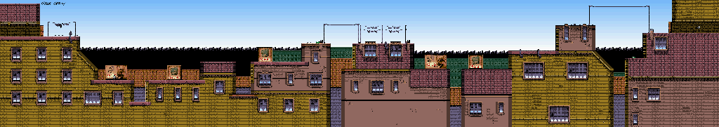 Thumbnail for a map of Rooftops (A) for the Game Boy game Tomb Raider: Curse Of The Sword.