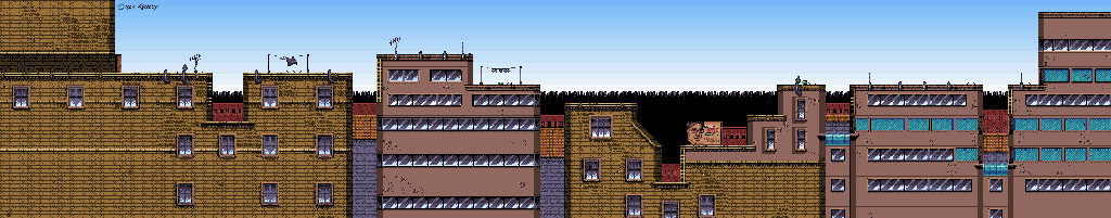 Thumbnail for a map of Rooftops (B) for the Game Boy game Tomb Raider: Curse Of The Sword.
