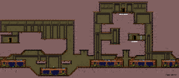 Thumbnail for a map of Subway Platform 1 (A) (Low) for the Game Boy game Tomb Raider: Curse Of The Sword.