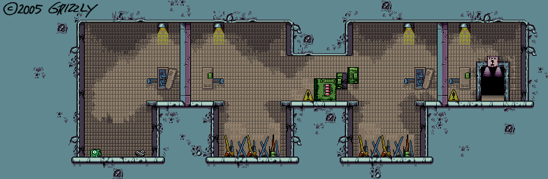 Thumbnail for a map of Subway Sector 1 - Track 1 (B) for the Game Boy game Tomb Raider: Curse Of The Sword.