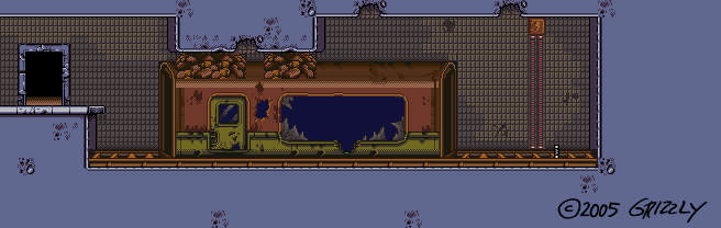 Thumbnail for a map of Subway Sector 1 - Track 2 (B) for the Game Boy game Tomb Raider: Curse Of The Sword.