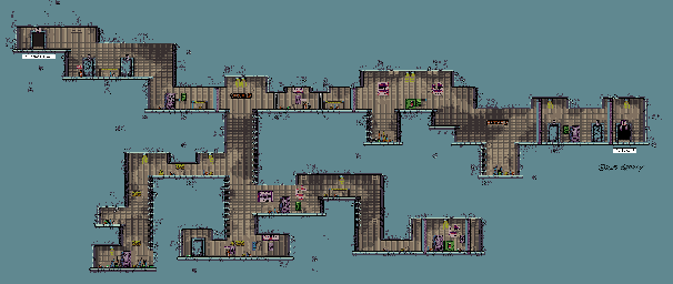 Thumbnail for a map of Subway Sector 2 for the Game Boy game Tomb Raider: Curse Of The Sword.