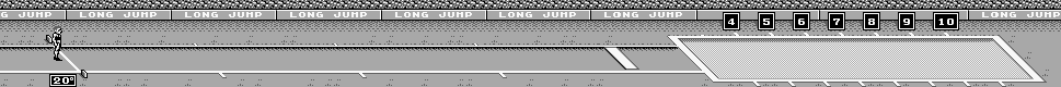 Thumbnail for a map of Long Jump for the Game Boy game Track & Field.