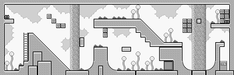 Thumbnail for a map of Area 1 Stage 1 for the Game Boy game Ultraman Ball.