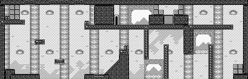 Thumbnail for a map of Area 1 Stage 4 for the Game Boy game Ultraman Ball.