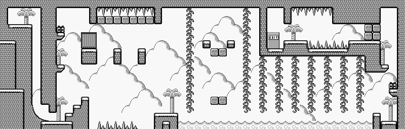 Thumbnail for a map of Area 2 Stage 1 for the Game Boy game Ultraman Ball.