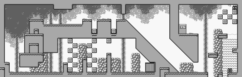Thumbnail for a map of Area 3 Stage 2 for the Game Boy game Ultraman Ball.